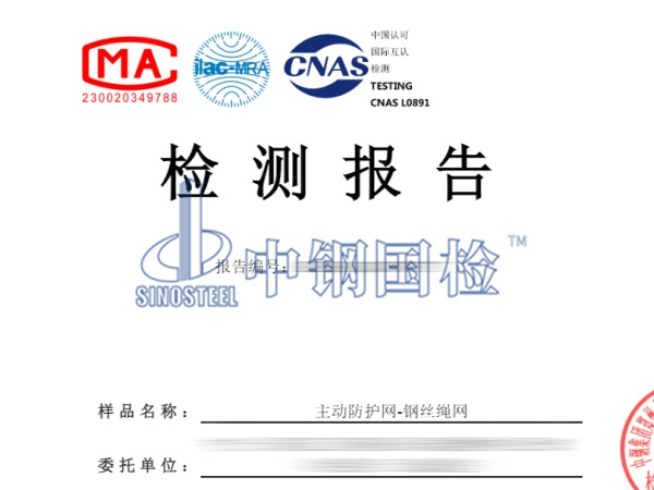 主動(dòng)防護(hù)網(wǎng)-鋼絲繩網(wǎng)檢測(cè)報(bào)告圖